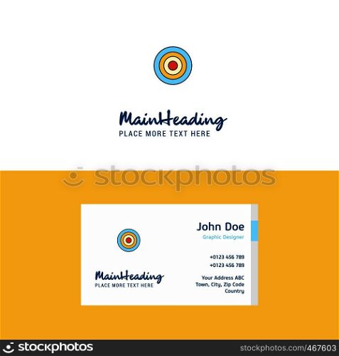 Flat Dart Logo and Visiting Card Template. Busienss Concept Logo Design