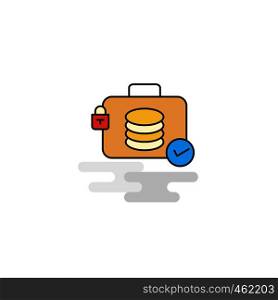 Flat Database briefcase Icon. Vector