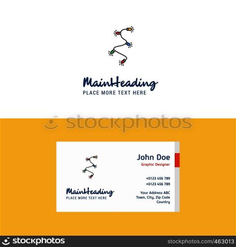Flat Decoration light Logo and Visiting Card Template. Busienss Concept Logo Design