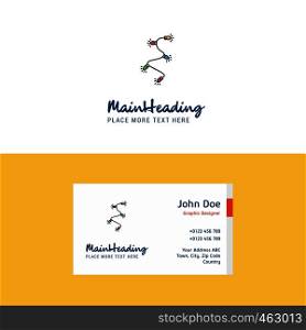Flat Decoration light Logo and Visiting Card Template. Busienss Concept Logo Design