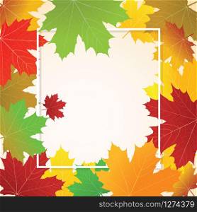 Flat design autumn vector background