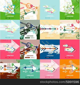 Flat design banners with arrow shape. Flat design banners with arrow shape. Vector set of layouts