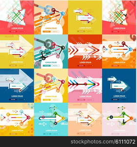 Flat design banners with arrow shape. Flat design banners with arrow shape. Vector set of layouts