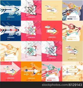 Flat design banners with arrow shape. Flat design banners with arrow shape. Vector set of layouts
