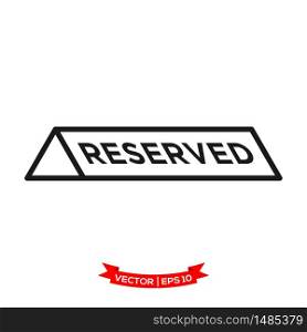 flat design best vector of reserved icon