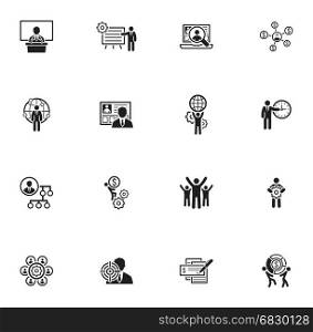 Flat Design Business Icons Set.. Flat Design Icons Set. Business and Finance.