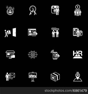 Flat Design Business Icons Set.. Simple Flat Design Icons Set. Business and Finance. Isolated Illustration.