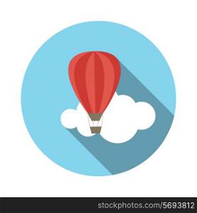 Flat Design Concept Balloon Vector Illustration With Long Shadow. EPS10