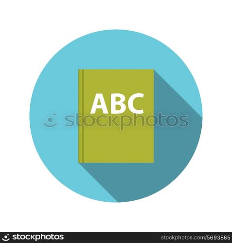 Flat Design Concept Books Vector Illustration With Long Shadow. EPS10