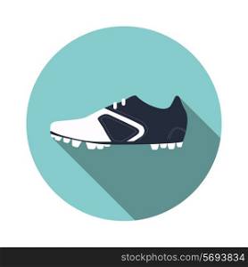 Flat Design Concept boots Vector Illustration With Long Shadow. EPS10