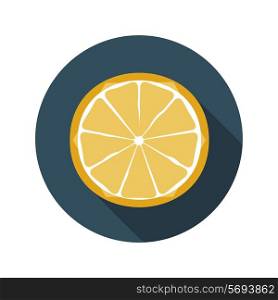 Flat Design Concept Orange Vector Illustration With Long Shadow. EPS10