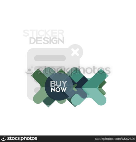 Flat design cross shape geometric sticker icon, paper style design with buy now sample text, for business or web presentation, app or interface buttons. Flat design cross shape geometric sticker icon, paper style design with buy now sample text, for business or web presentation, app or interface buttons, internet website store banners and labels