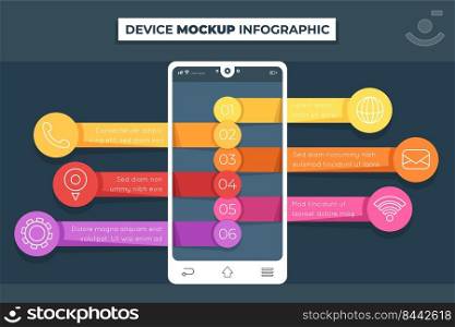 Flat design device gadget smatphone infographic