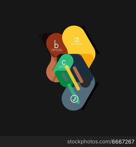 Flat design geometric infographics, arrow shape vector sticker or label, price tags, offer promotion badge, icon design, paper style layout for data graphic visualization step by step process, for business or web presentations. Flat design geometric infographics, arrow shape vector sticker or label, price tags, offer promotion badge, icon design, paper style layout for data graphic visualization step by step process, for business or web presentations, app or interface buttons, internet website store