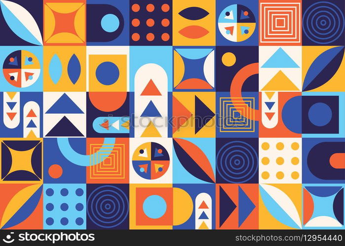 Flat design geometric pattern