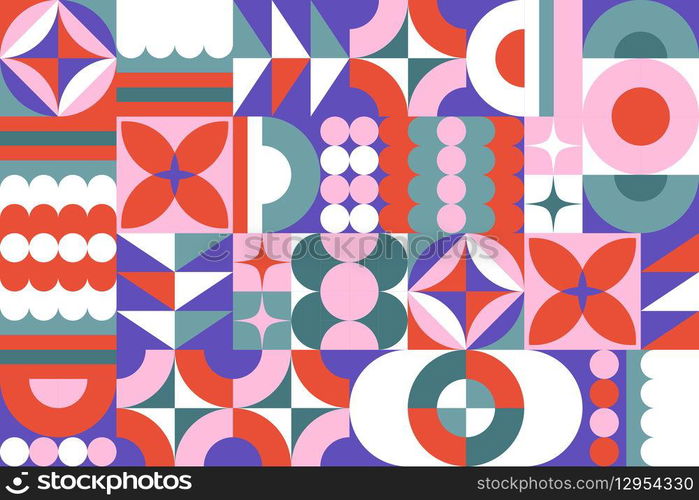 Flat design geometric pattern background