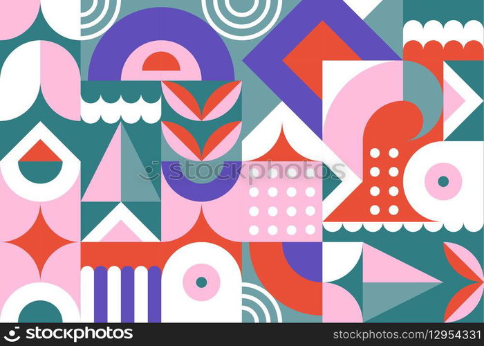 Flat design geometric pattern background