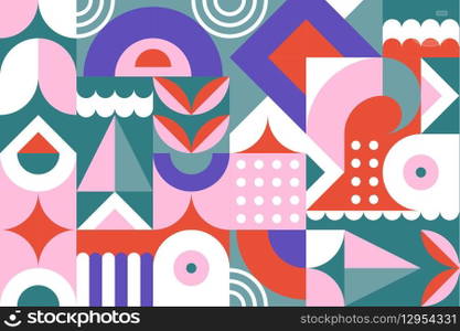 Flat design geometric pattern background
