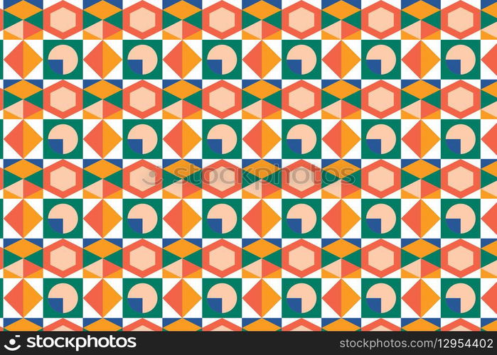 Flat design geometric pattern background