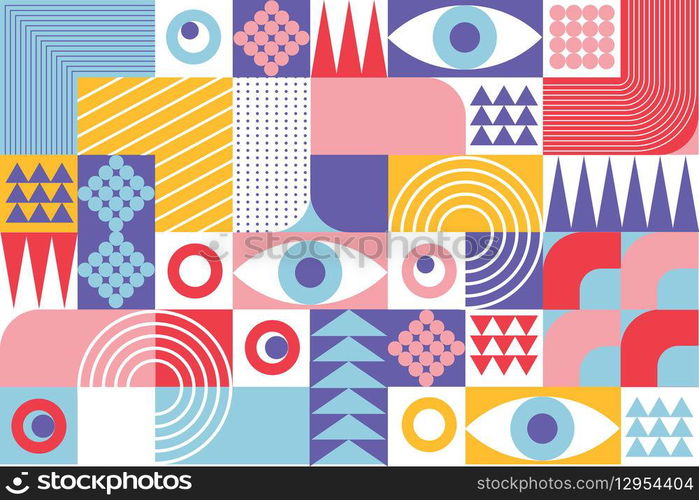 Flat design geometric pattern background