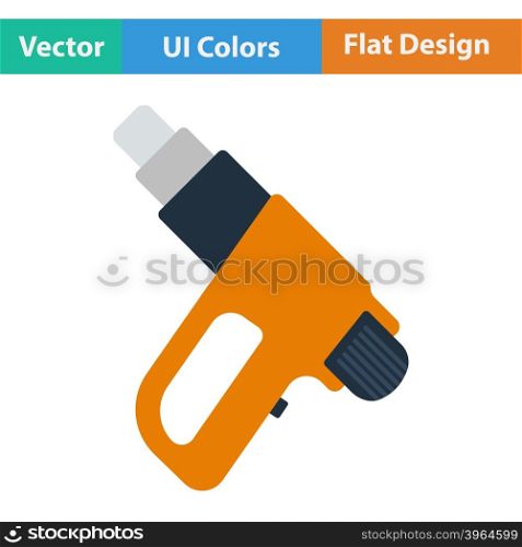 Flat design icon of electric industrial dryer in ui colors. Vector illustration.. Flat design icon of electric industrial dryer