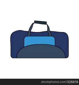 Flat design icon of Fitness bag in ui colors. Vector illustration.