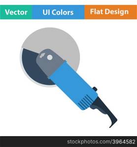 Flat design icon of grinder in ui colors. Vector illustration.. Flat design icon of grinder