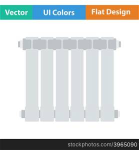 Flat design icon of in ui colors. Vector illustration.. Flat design icon of Radiator