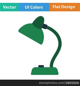 Flat design icon of Lamp in ui colors. Vector illustration.
