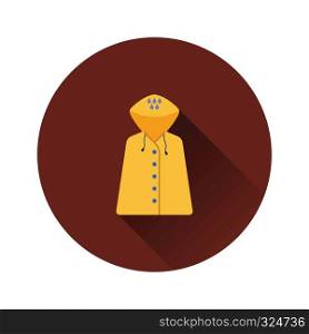 Flat design icon of raincoat in ui colors. Vector illustration.