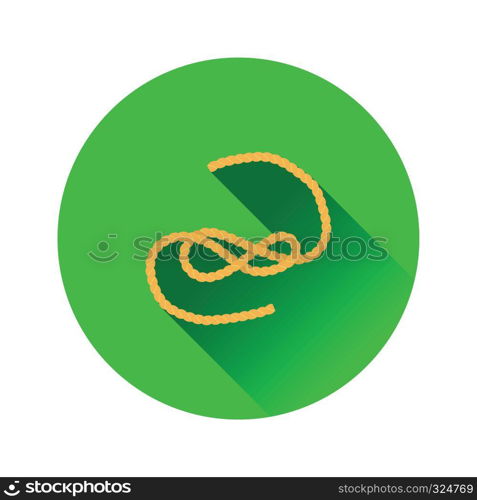 Flat design icon of rope in ui colors. Vector illustration.