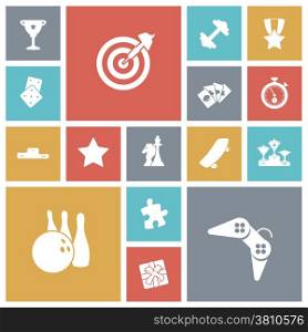 Flat design icons for leisure and sport. Vector illustration.