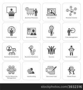 Flat Design Icons Set. Business and Finance.. Flat Design Business Icons Set.