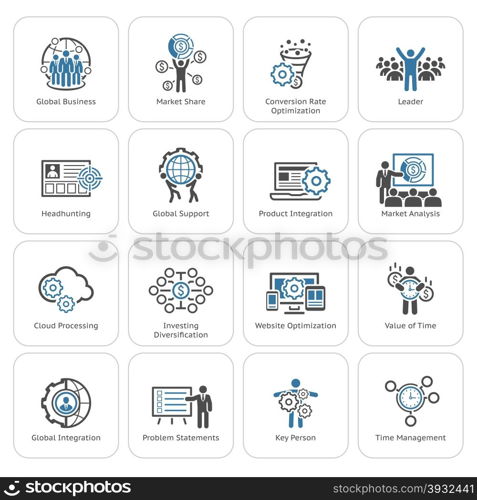 Flat Design Icons Set. Business and Finance.. Flat Design Business Icons Set.