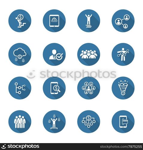 Flat Design Icons Set. Icons for business.. Flat Design Business Icons Set.