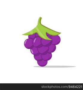 flat design of cartoon grapes. vector illustration