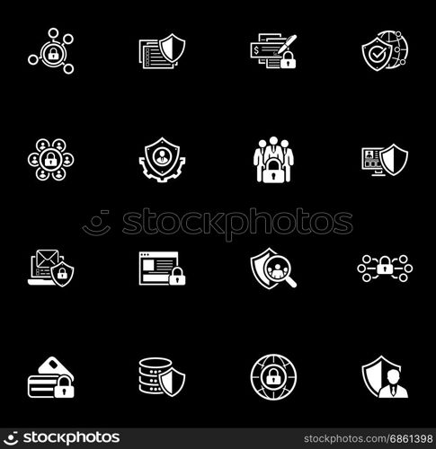 Flat Design Protection and Security Icons Set.. Flat Design Protection and Security Icons Set. Isolated Illustration.