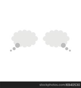 Flat design vector illustration concept of two thought bubbles symbol icon.