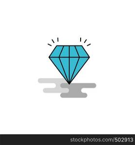 Flat Diamond Icon. Vector