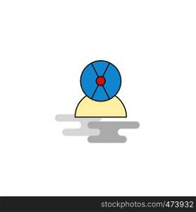 Flat Disk avatar Icon. Vector