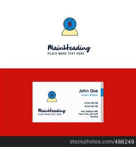 Flat Disk avatar Logo and Visiting Card Template. Busienss Concept Logo Design