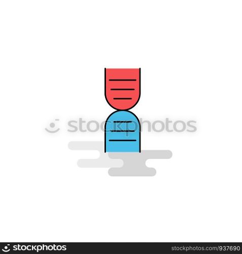 Flat DNA Icon. Vector