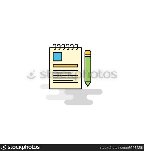 Flat Document Icon. Vector