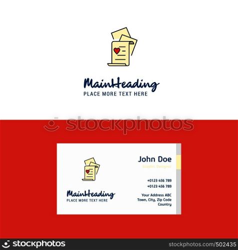 Flat Documents Logo and Visiting Card Template. Busienss Concept Logo Design