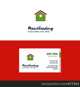 Flat Dog house Logo and Visiting Card Template. Busienss Concept Logo Design