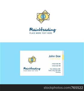 Flat Dollar Logo and Visiting Card Template. Busienss Concept Logo Design