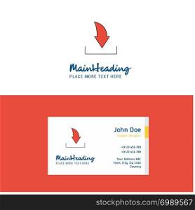 Flat Downloading Logo and Visiting Card Template. Busienss Concept Logo Design