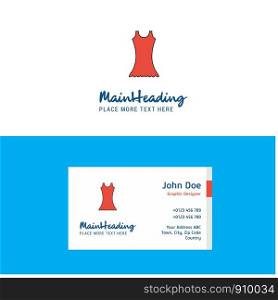 Flat Dress Logo and Visiting Card Template. Busienss Concept Logo Design