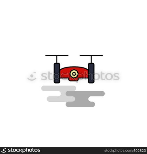 Flat Drone camera Icon. Vector