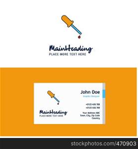 Flat Dropper Logo and Visiting Card Template. Busienss Concept Logo Design